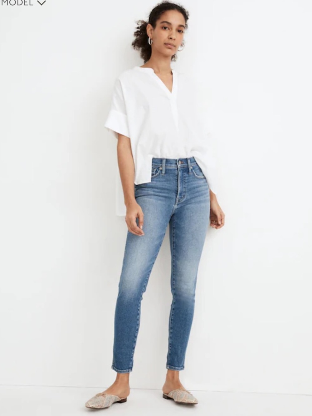 Madewell 10" High-Rise Skinny Crop Jeans in Sheffield Wash